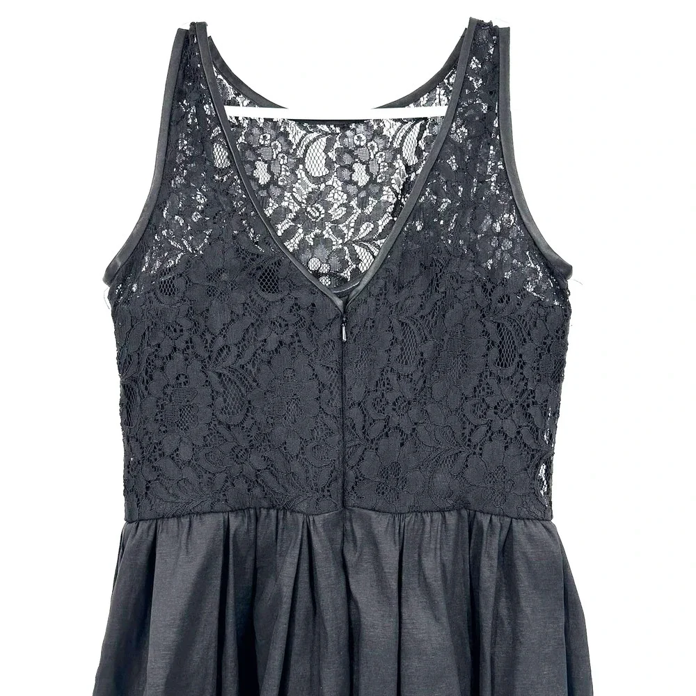 Aqua Dresses size 2 sleeveless black lace bodice mini dress lined‎